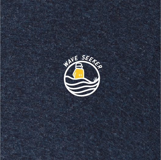 T-shirt with a Logo of a surfer in the dunes waiting for the perfect wave 